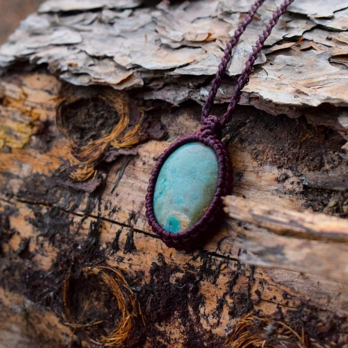 Macrame pedant Fuchsite Pendant