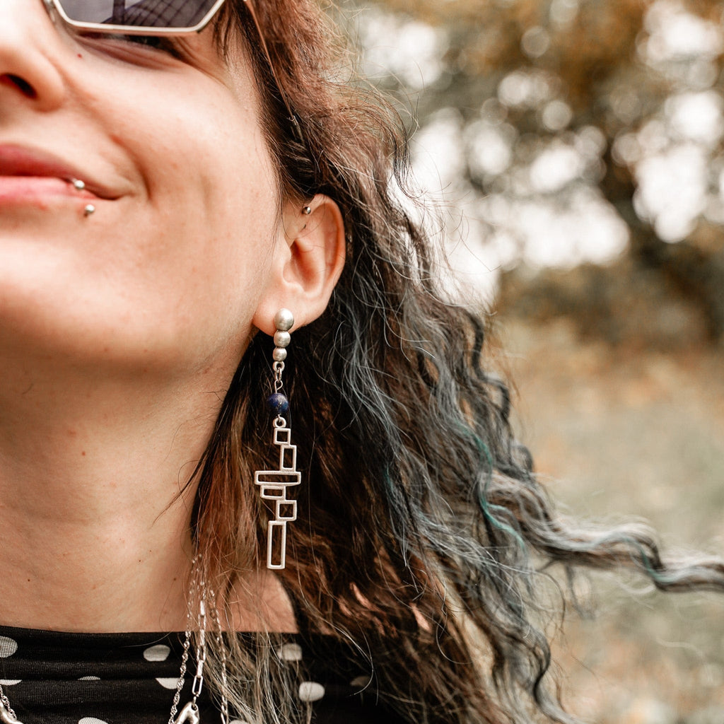 Earrings Cyan Veil Earrings