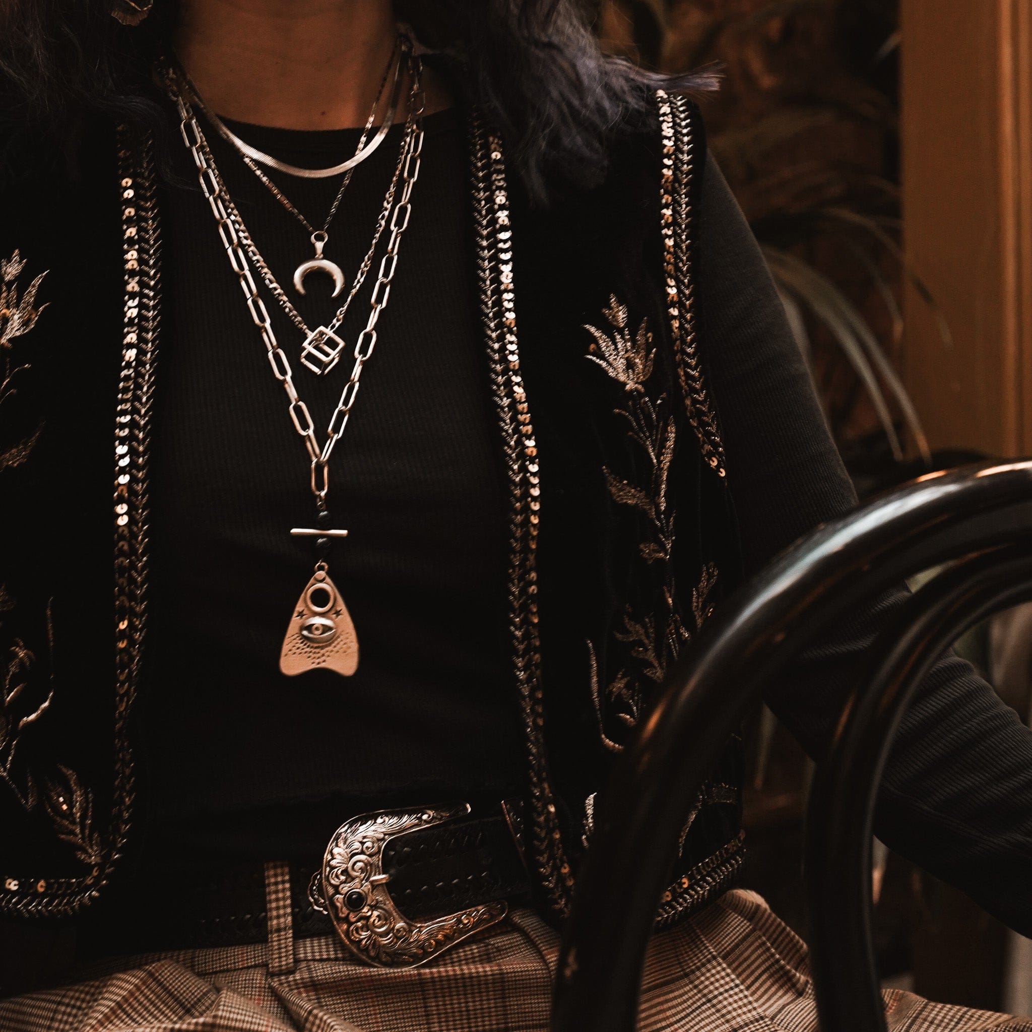 Necklaces Industrial Moon Necklace