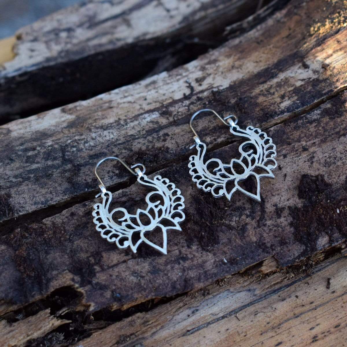 Ethnic earrings Lotusland Silver Earrings